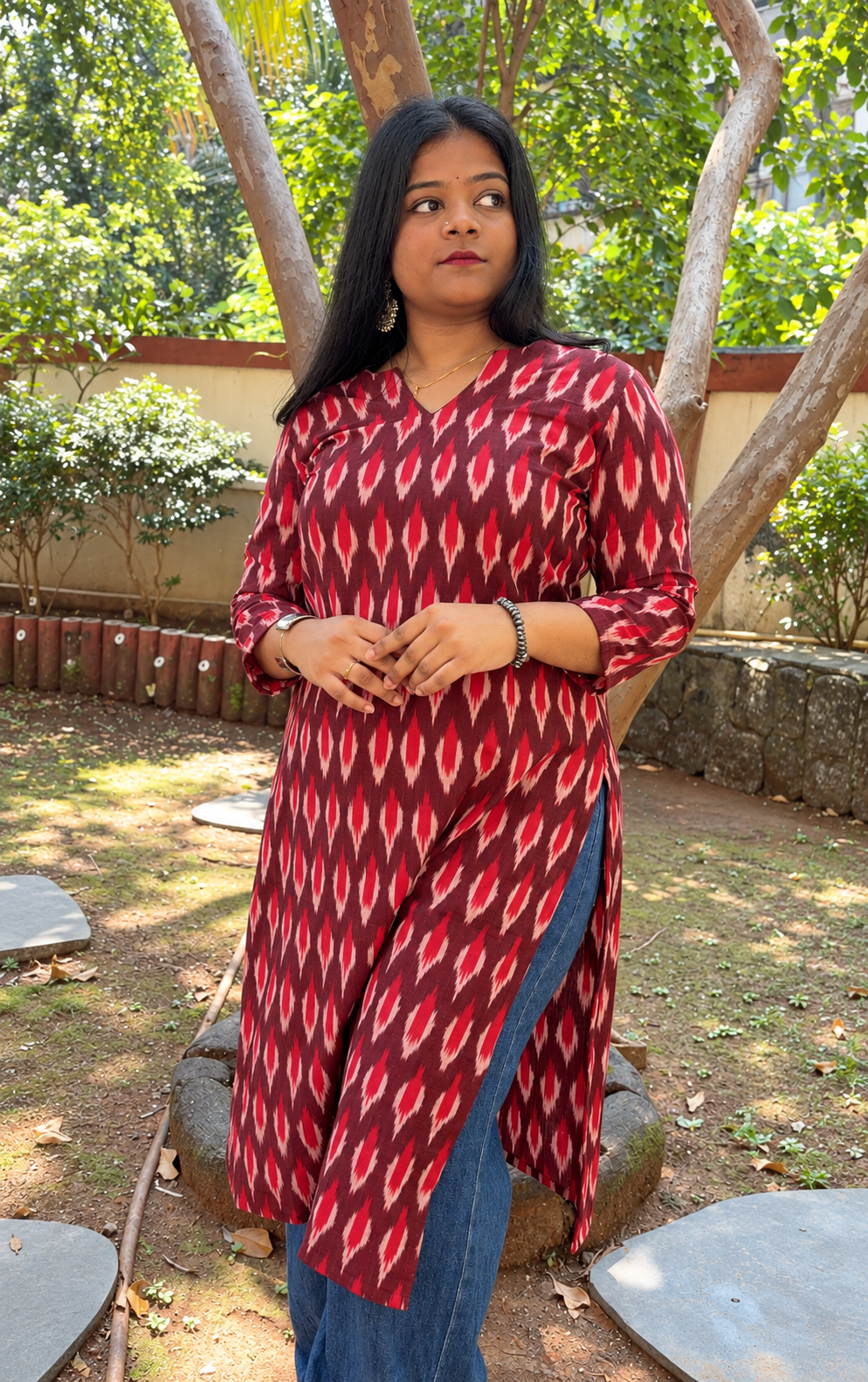 Cotton Geometric Printed Kurta