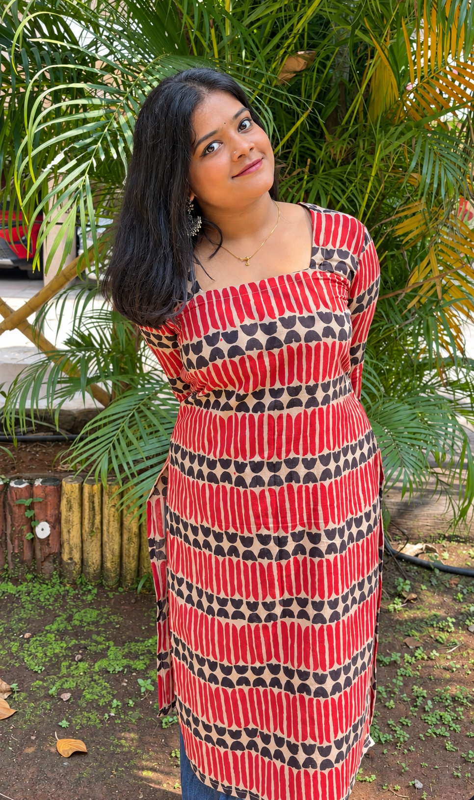 Cotton Geometric Printed Kurta