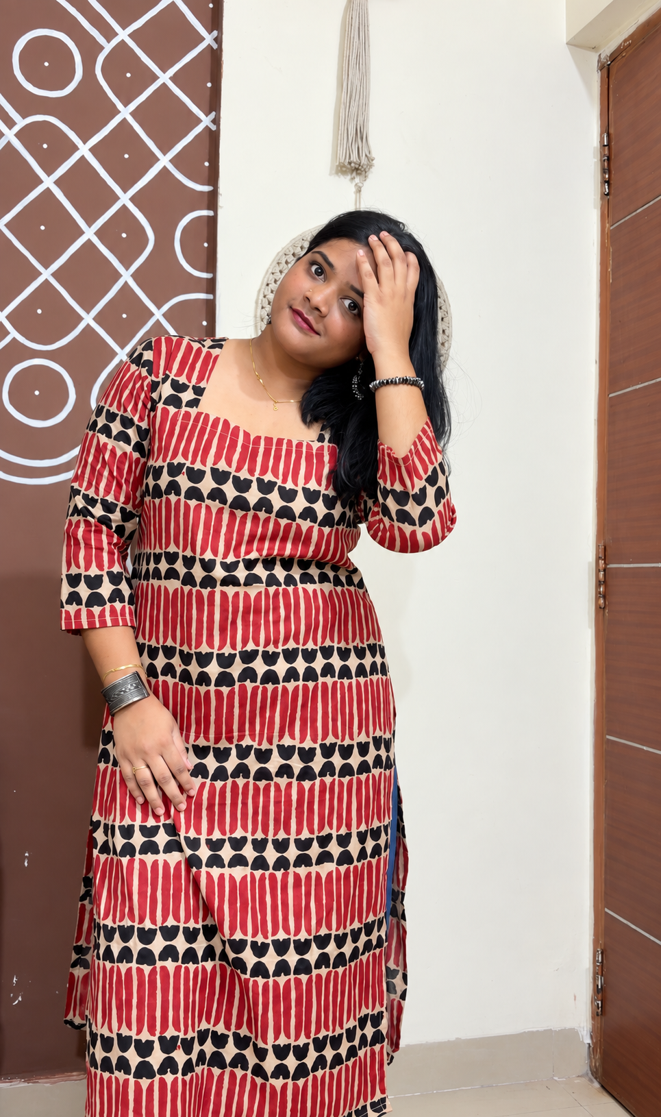 Cotton Geometric Printed Kurta
