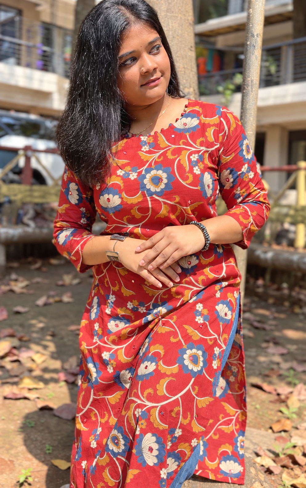 Cotton Floral Printed Kurta
