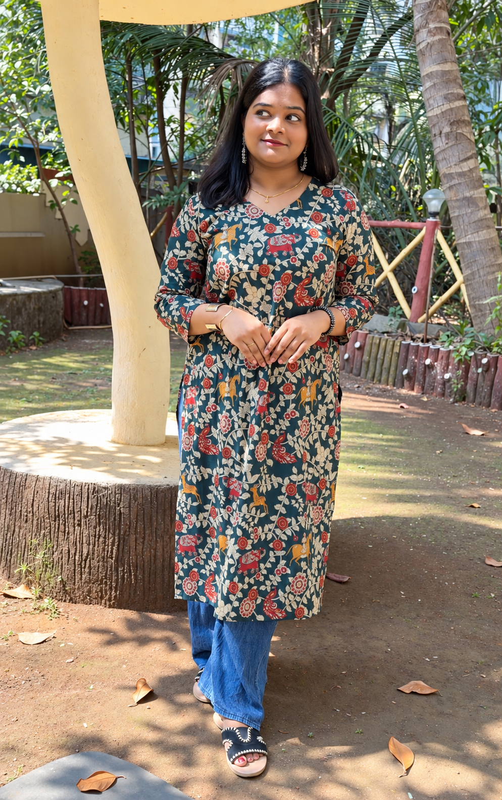 Cotton Fauna and Flora Printed Kurta