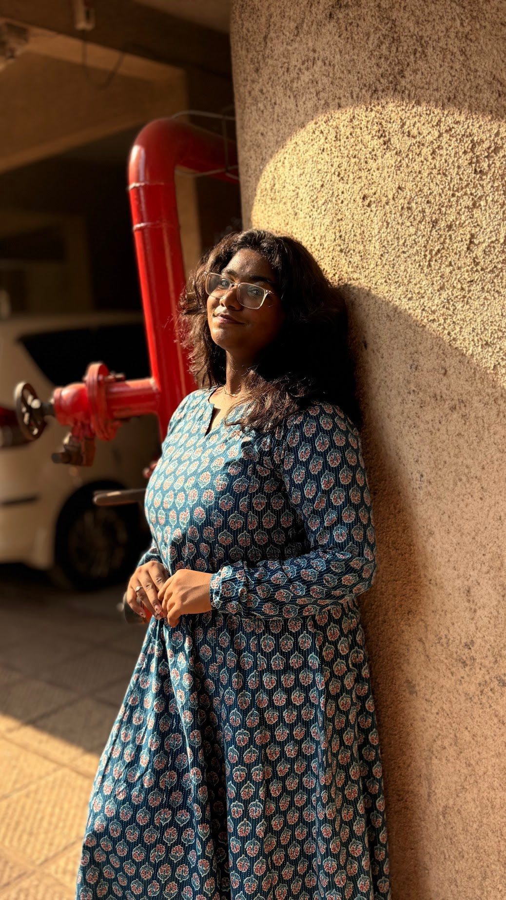 Thenral Kantha Cotton flowy Kurti