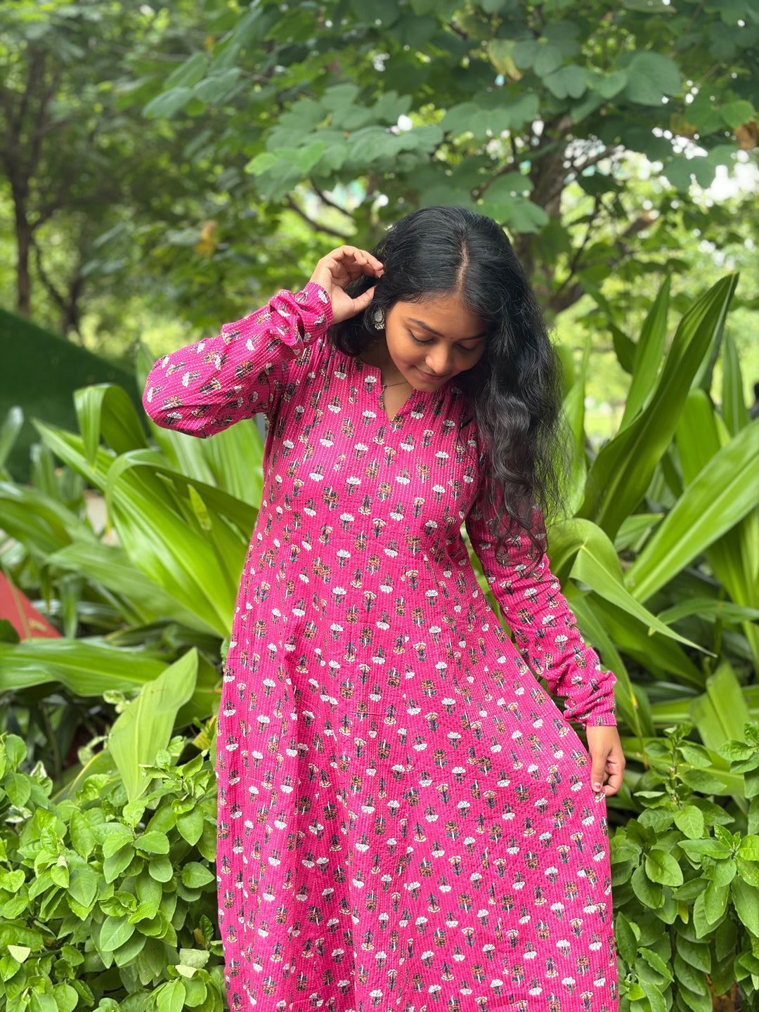 Thenral Kantha Cotton flowy Kurti