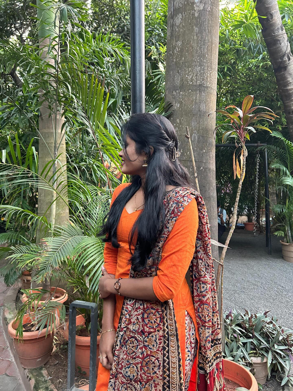 KALAMKARI WITH TOP PANT AND DUPATTA