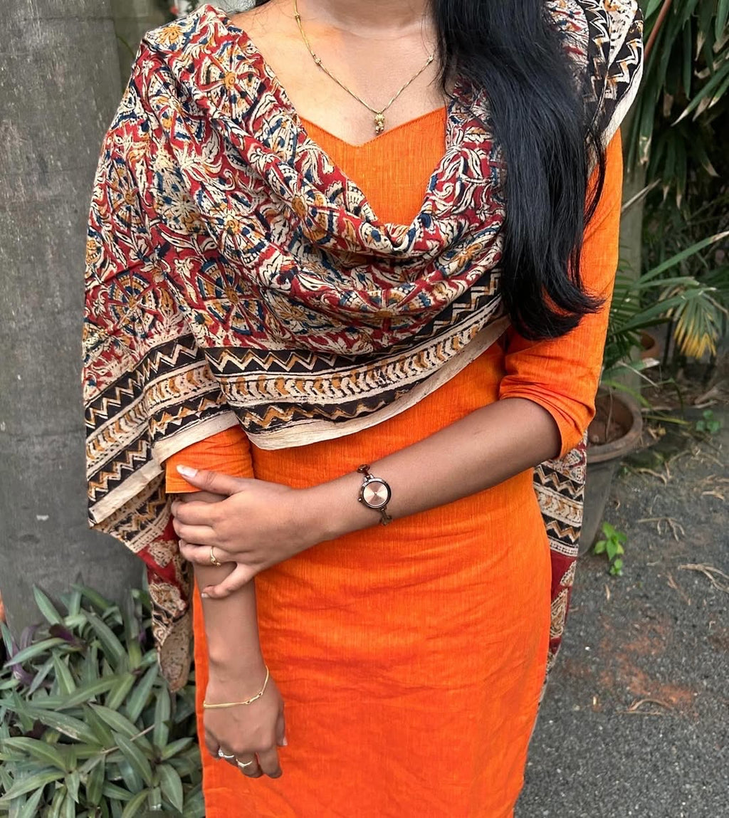 KALAMKARI WITH TOP PANT AND DUPATTA