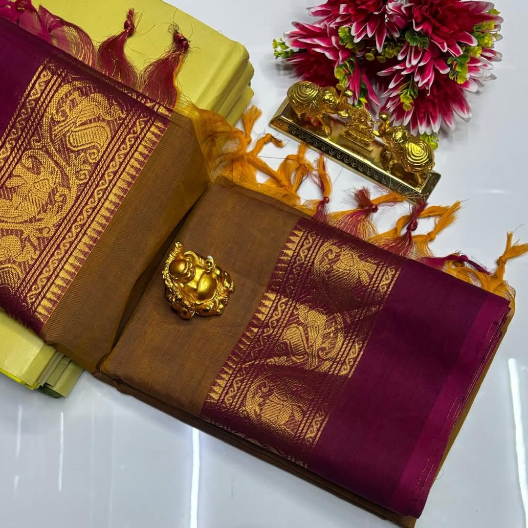 CHETTINAD COTTON SPECIAL KANCHI COTTON SAREE