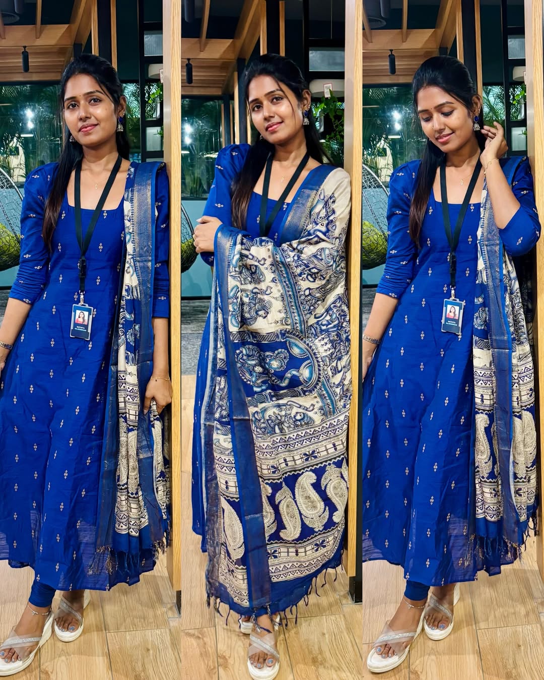 BLUE CHENNURI SILK WITH TOP AND DUPATTA