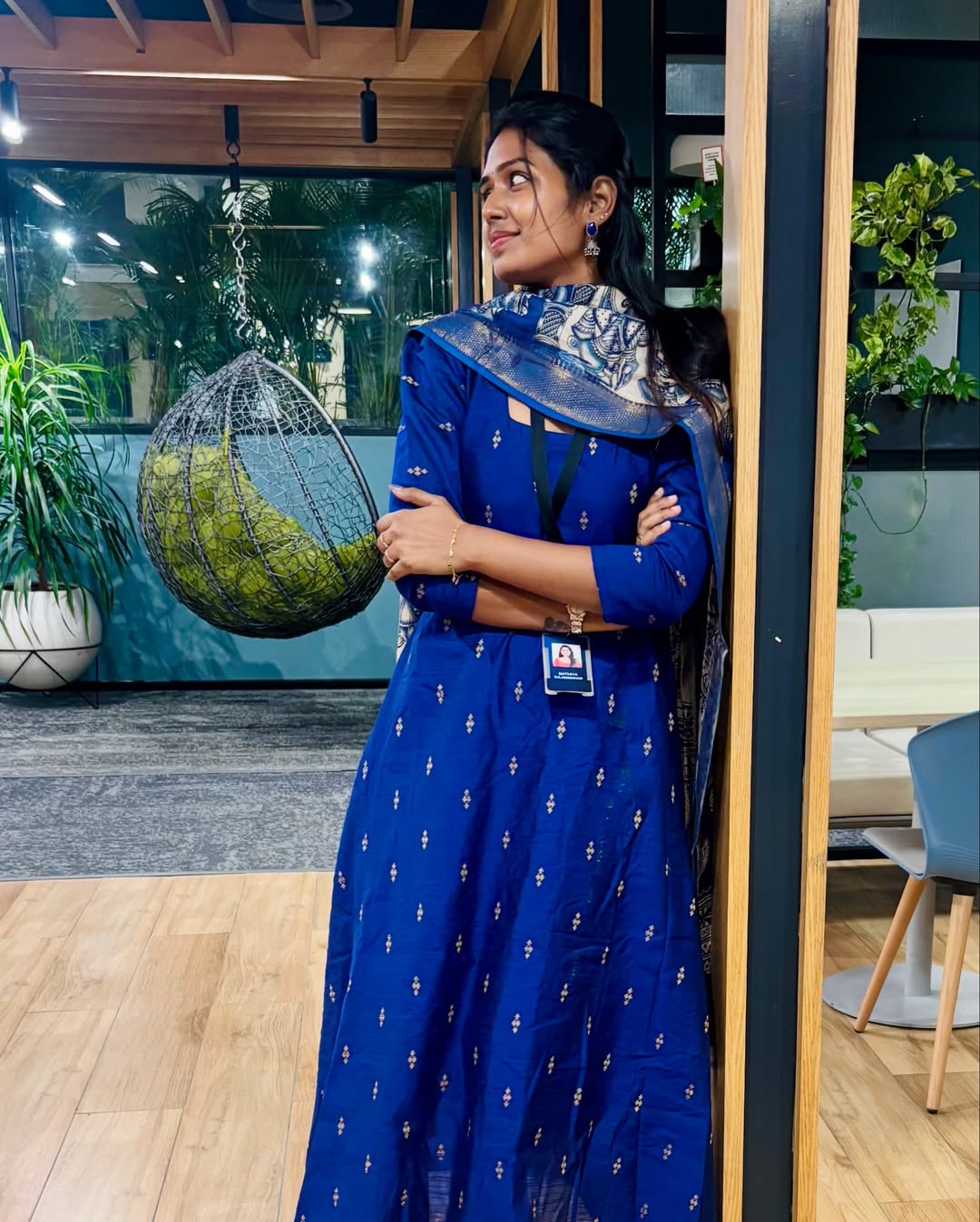 BLUE CHENNURI SILK WITH TOP AND DUPATTA