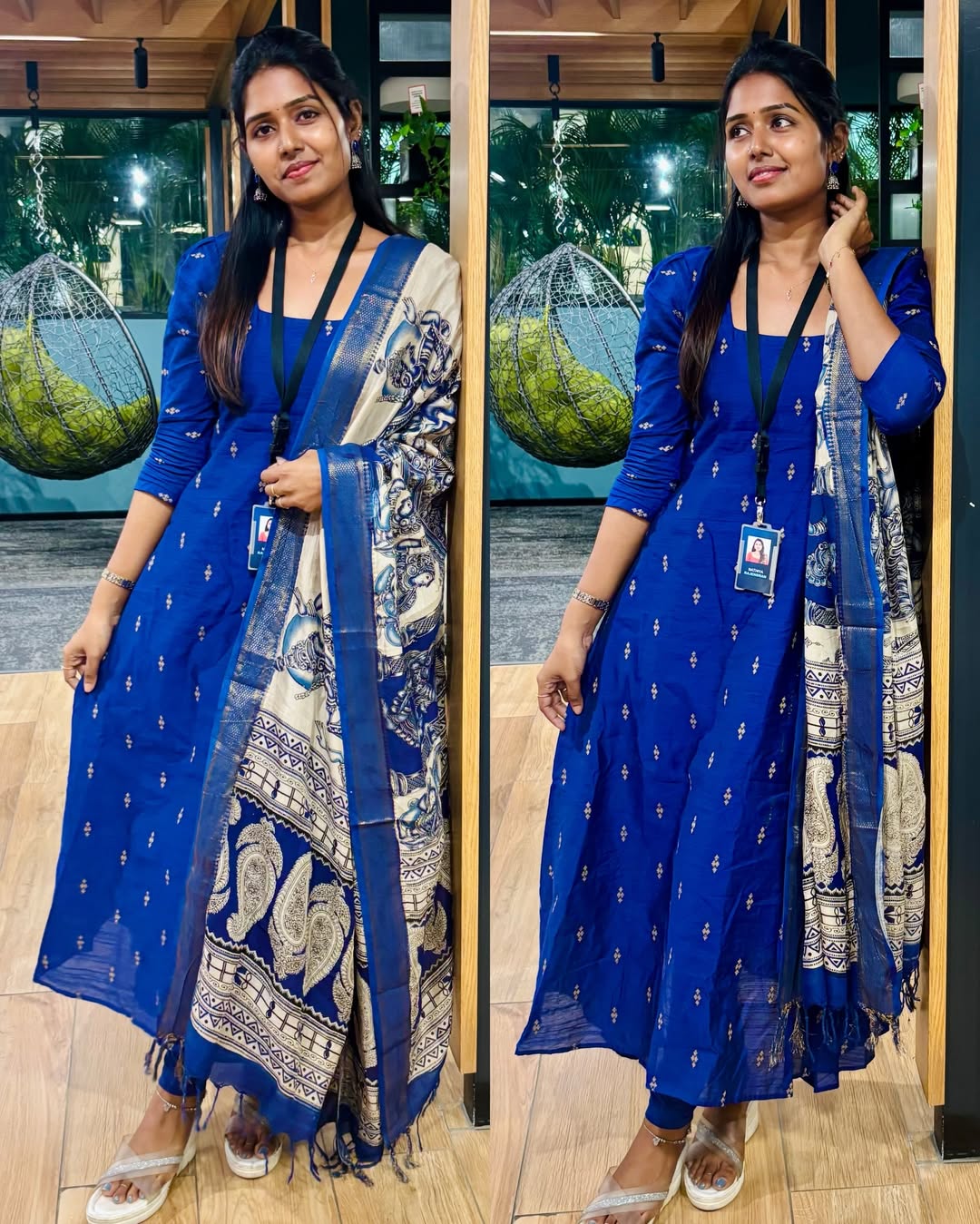 BLUE CHENNURI SILK WITH TOP AND DUPATTA