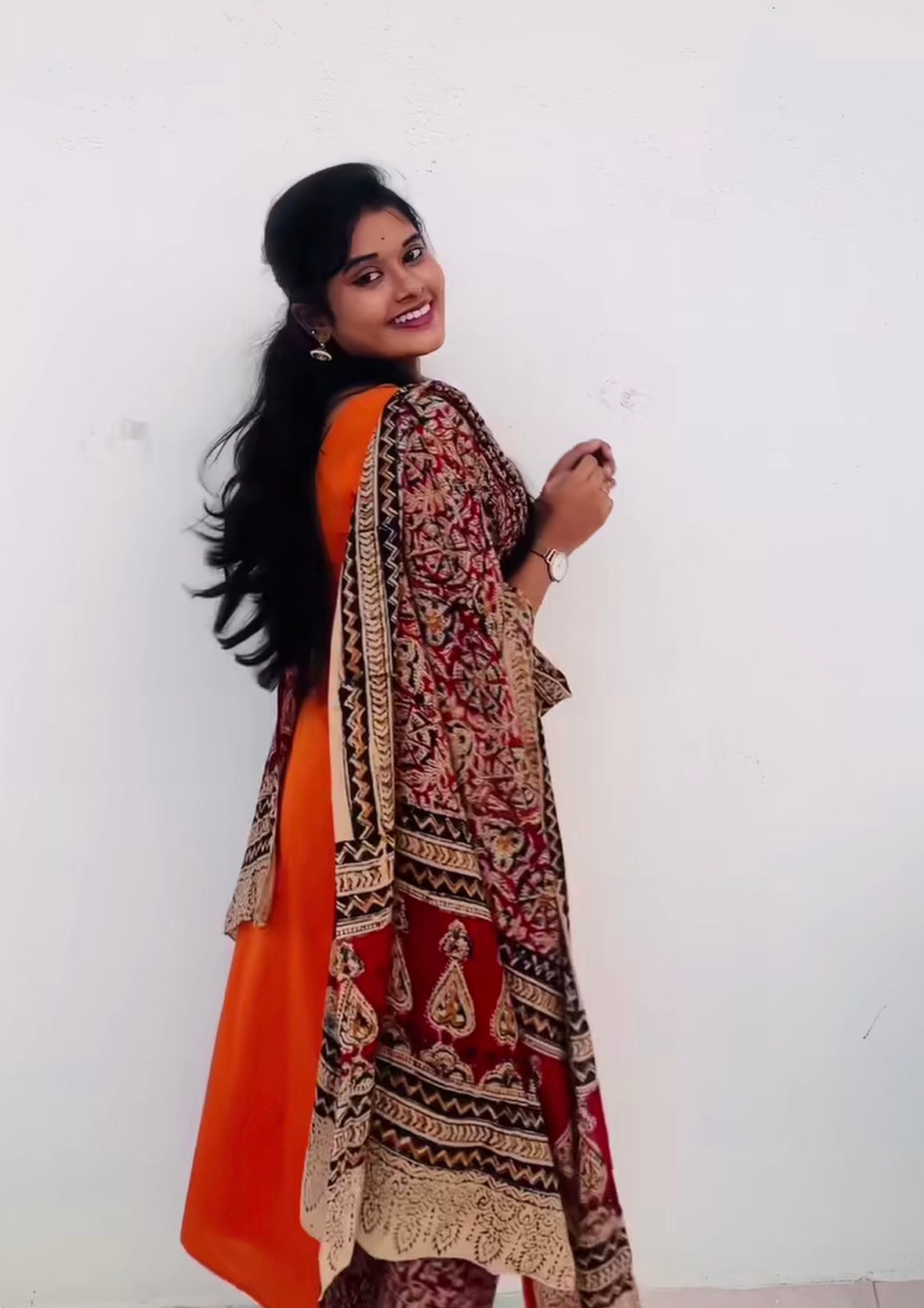 KALAMKARI WITH TOP PANT AND DUPATTA