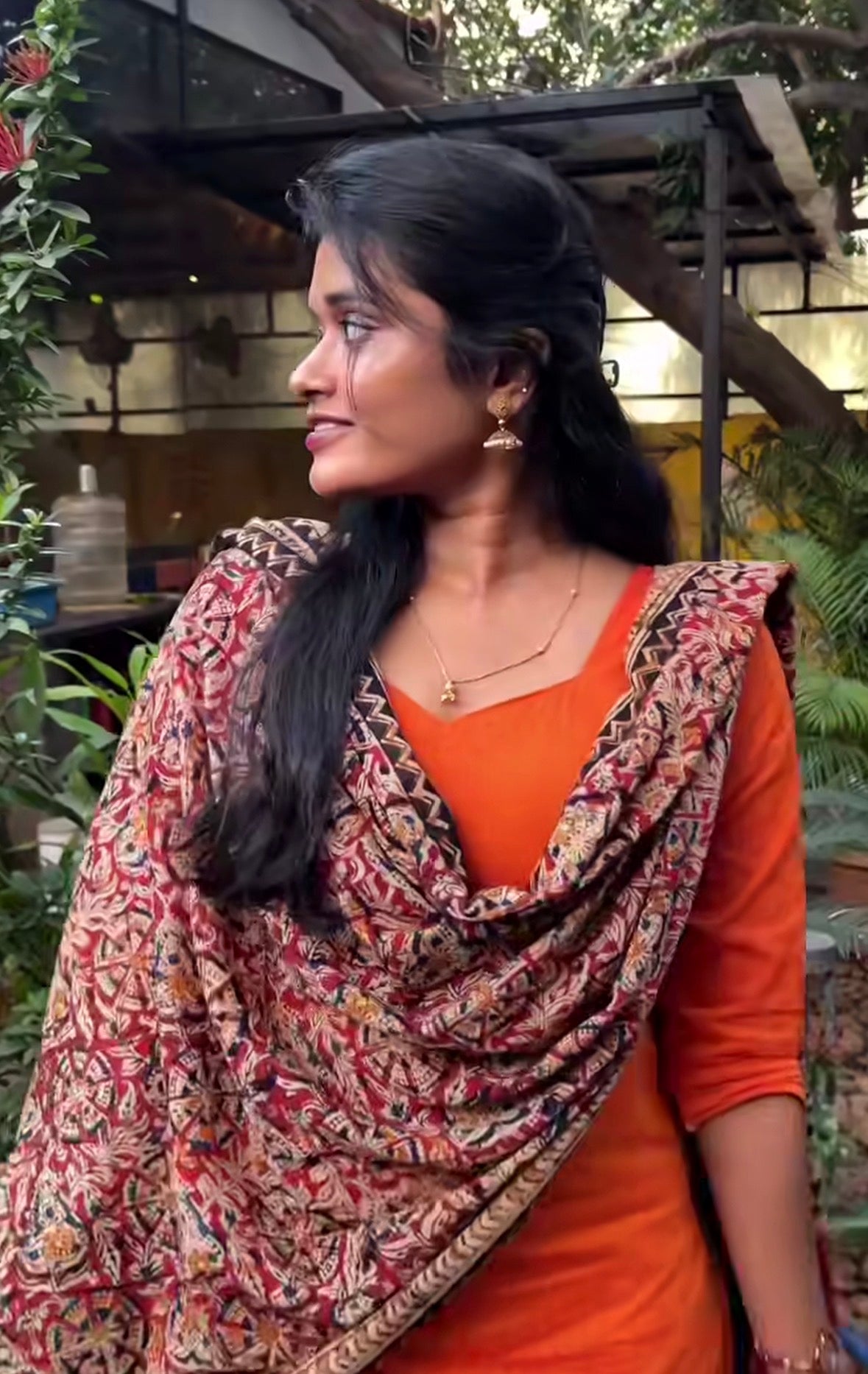KALAMKARI WITH TOP PANT AND DUPATTA