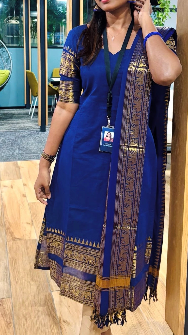 Oviyum Kanchi Cotton Premium 2-Piece Set