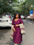 Raw Silk Dress 3-piece set