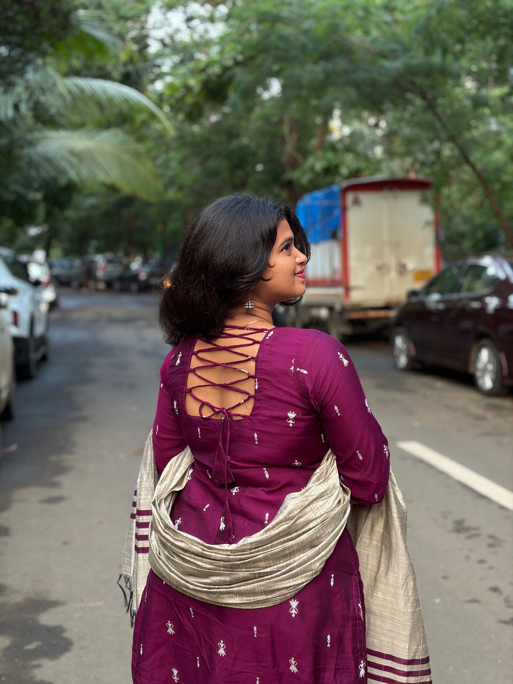 Raw Silk Dress 3-piece set