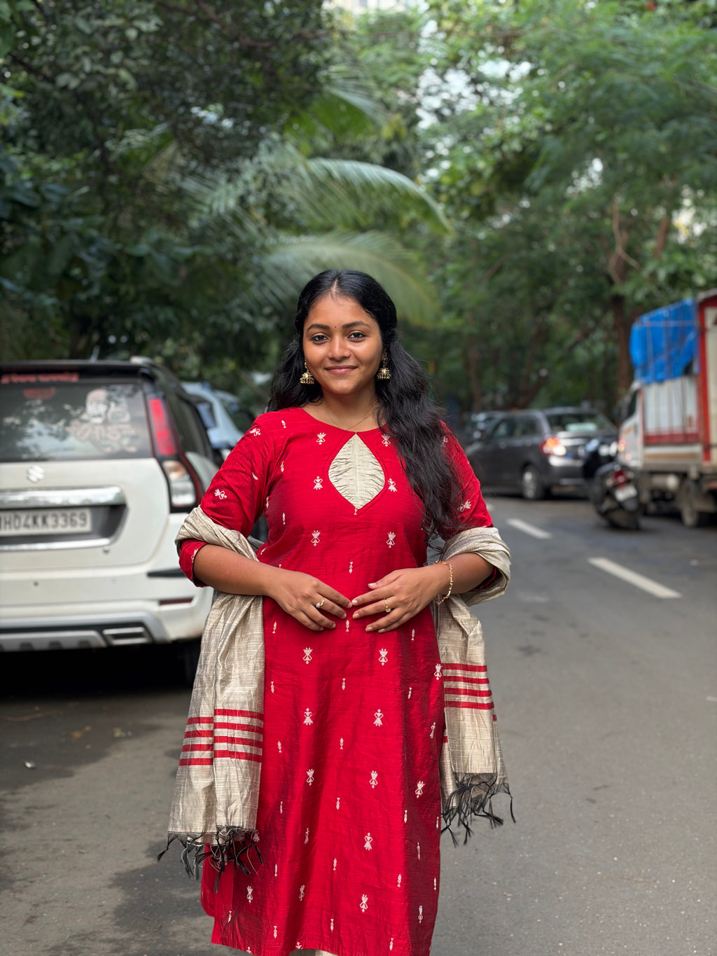 Raw Silk Dress 3-piece set