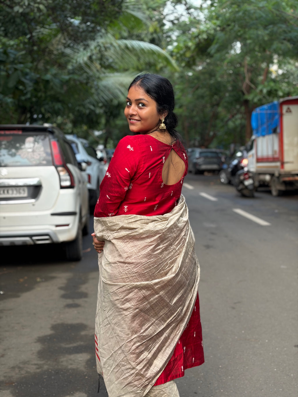 Raw Silk Dress 3-piece set
