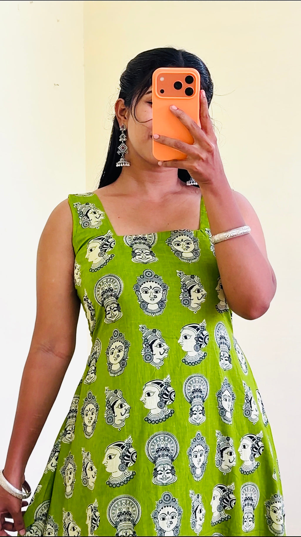 Avarna - Green Kalamkari Print Jaipur Cotton Onepiece