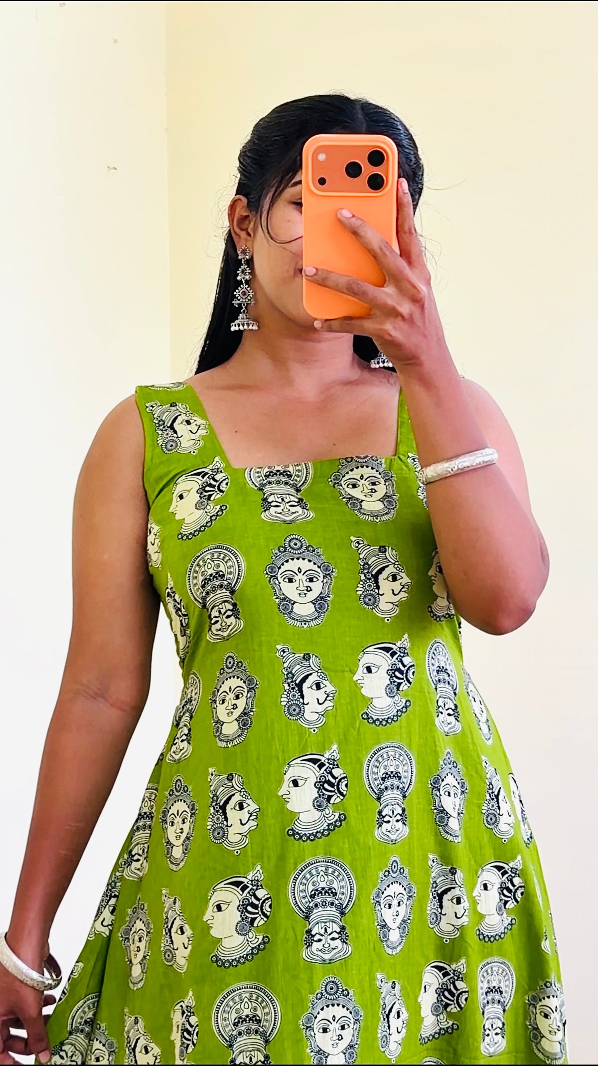 Avarna - Green Kalamkari Print Jaipur Cotton Onepiece
