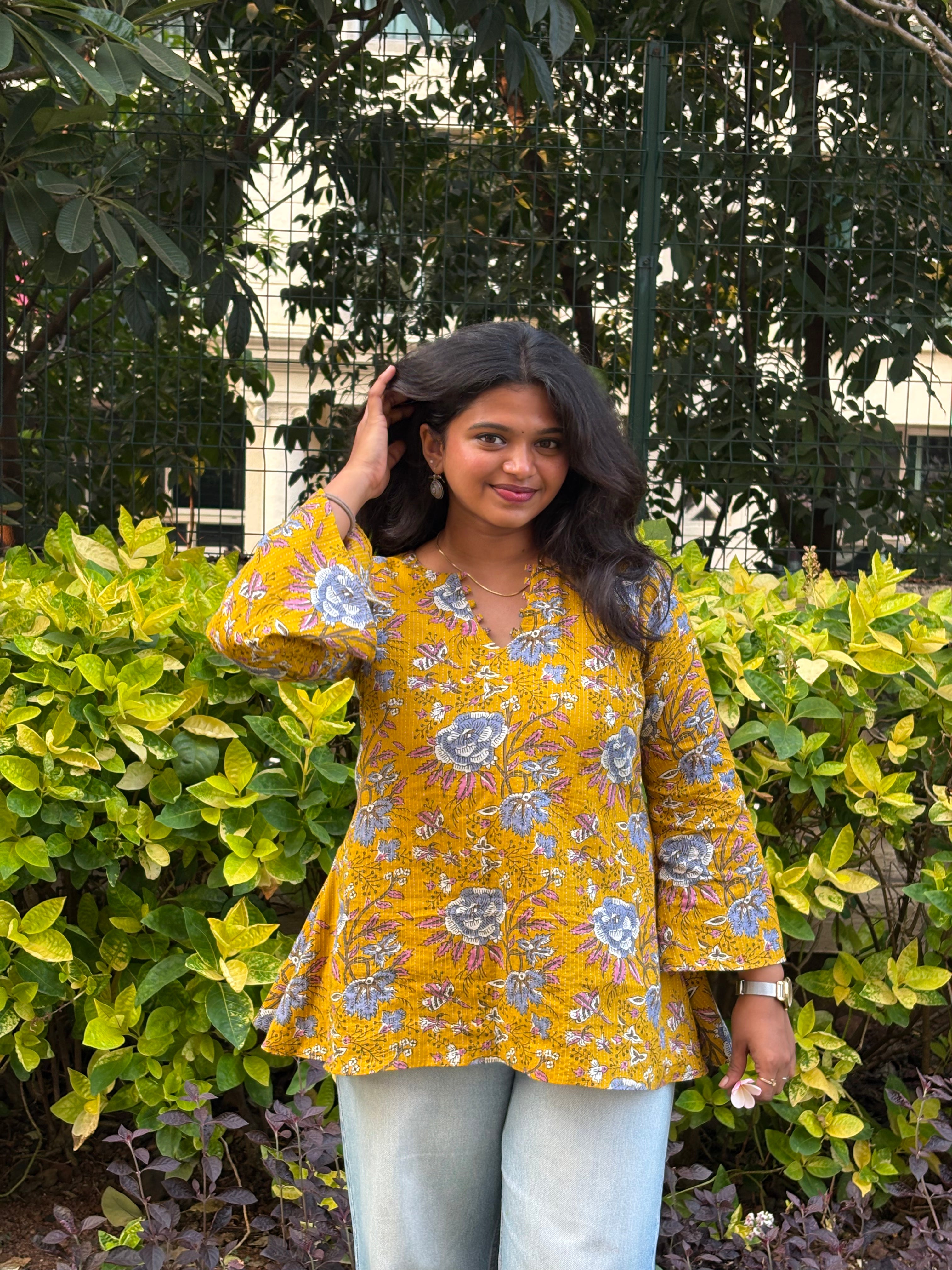 SUHANA - Kantha Cotton Tunic Short Kurti