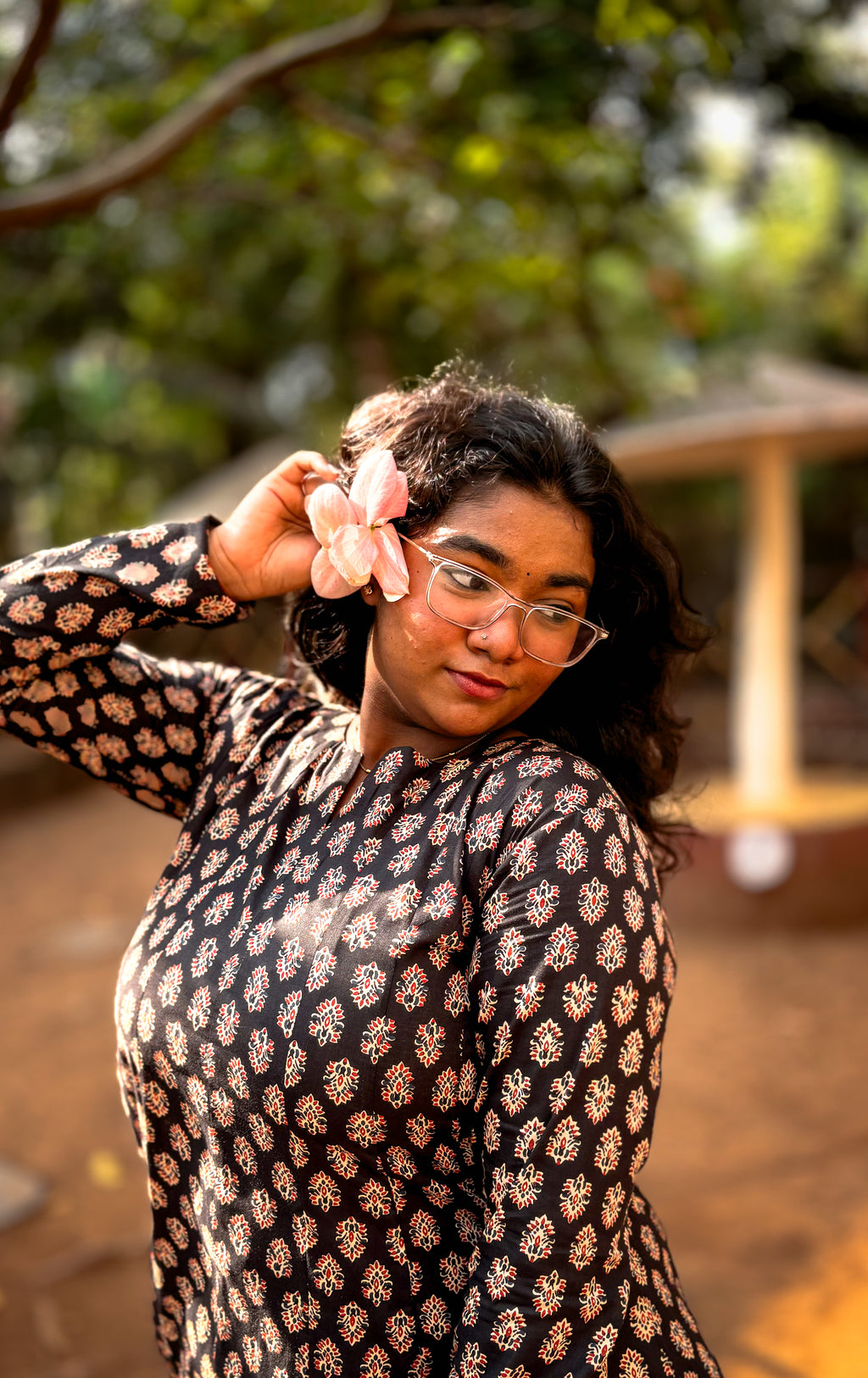 Thenral Kantha Cotton flowy Kurta