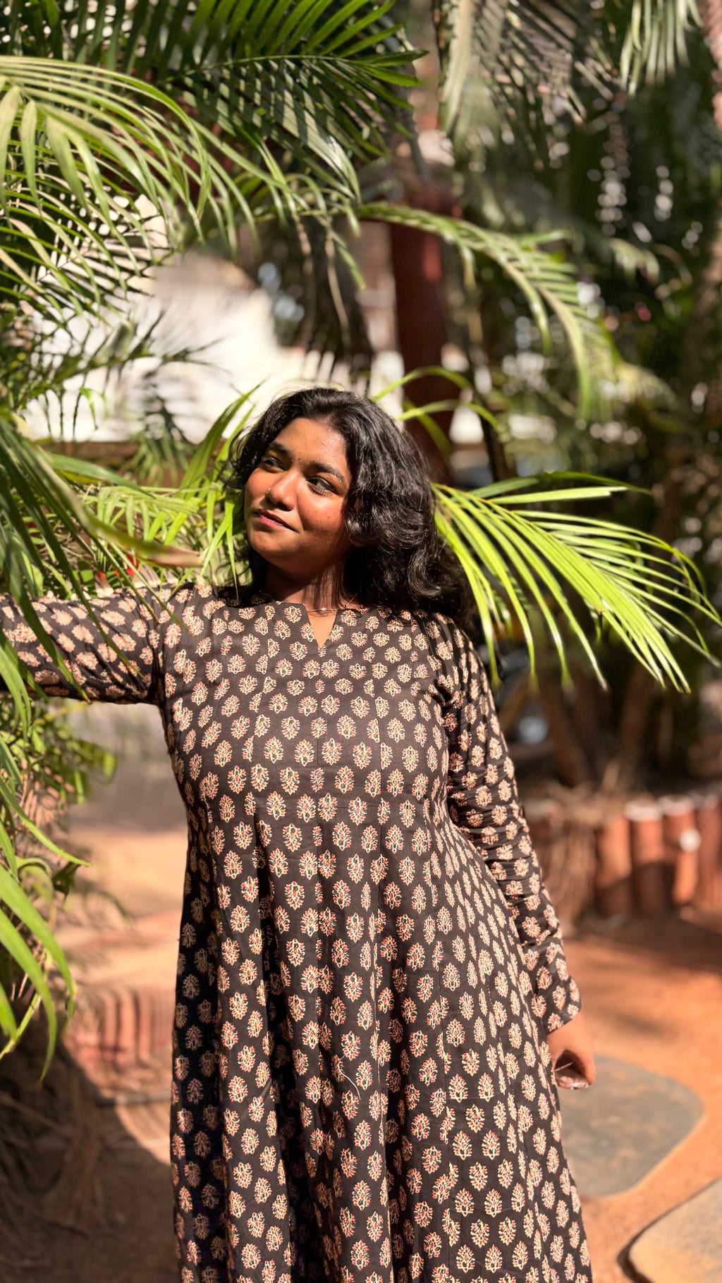 Thenral Kantha Cotton flowy Kurta