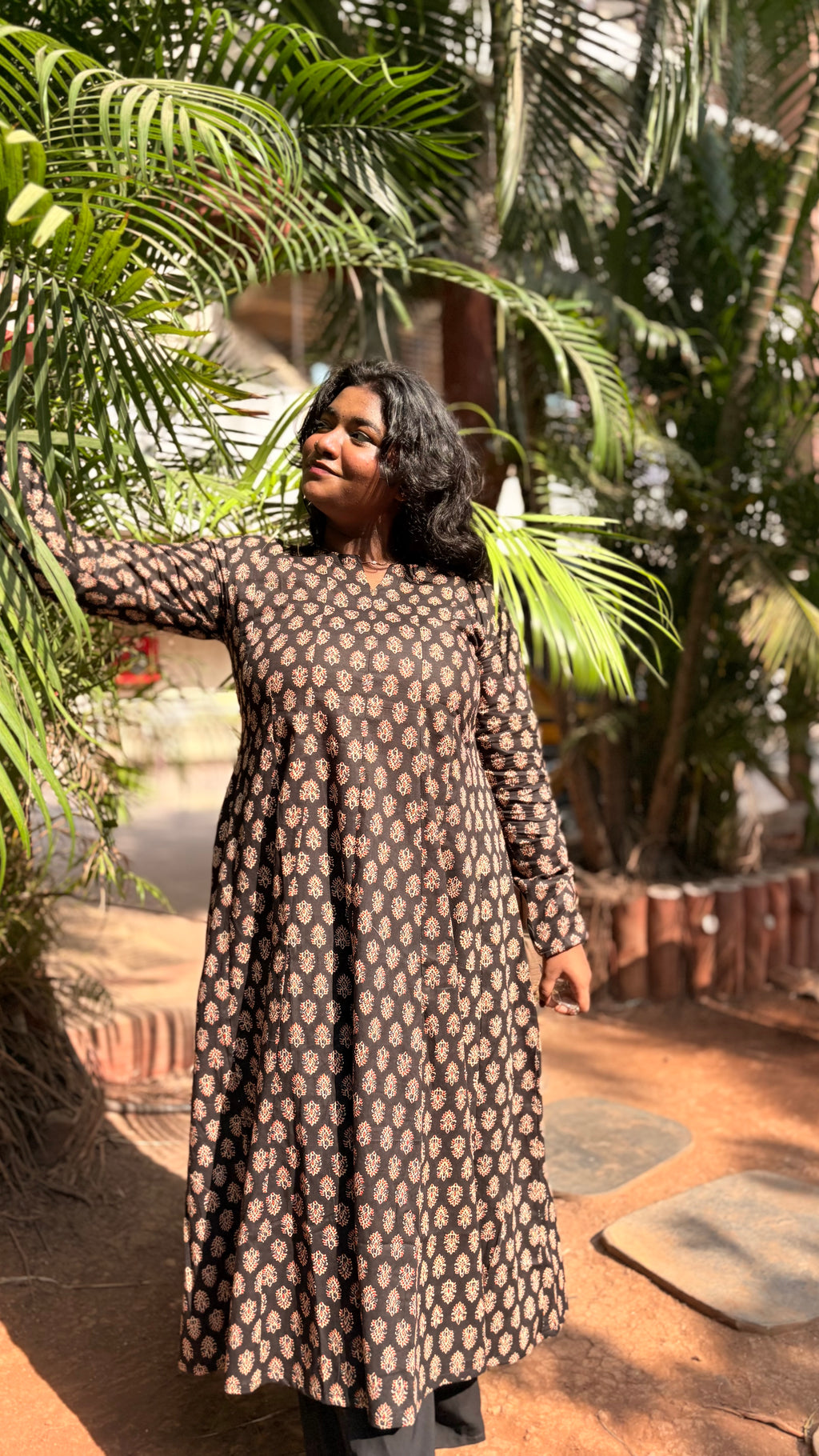 Thenral Kantha Cotton flowy Kurta