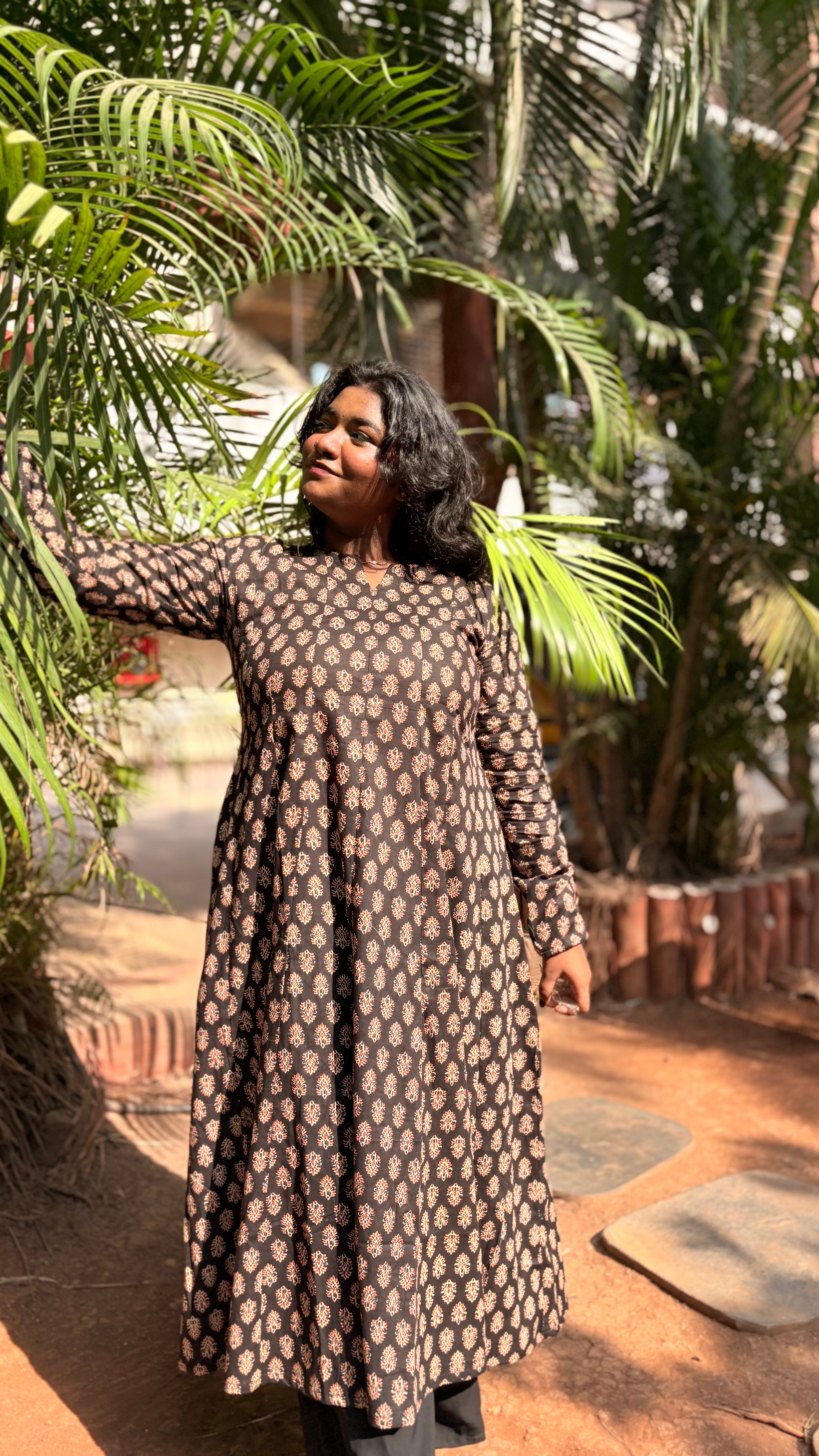 Thenral Kantha Cotton flowy Kurta