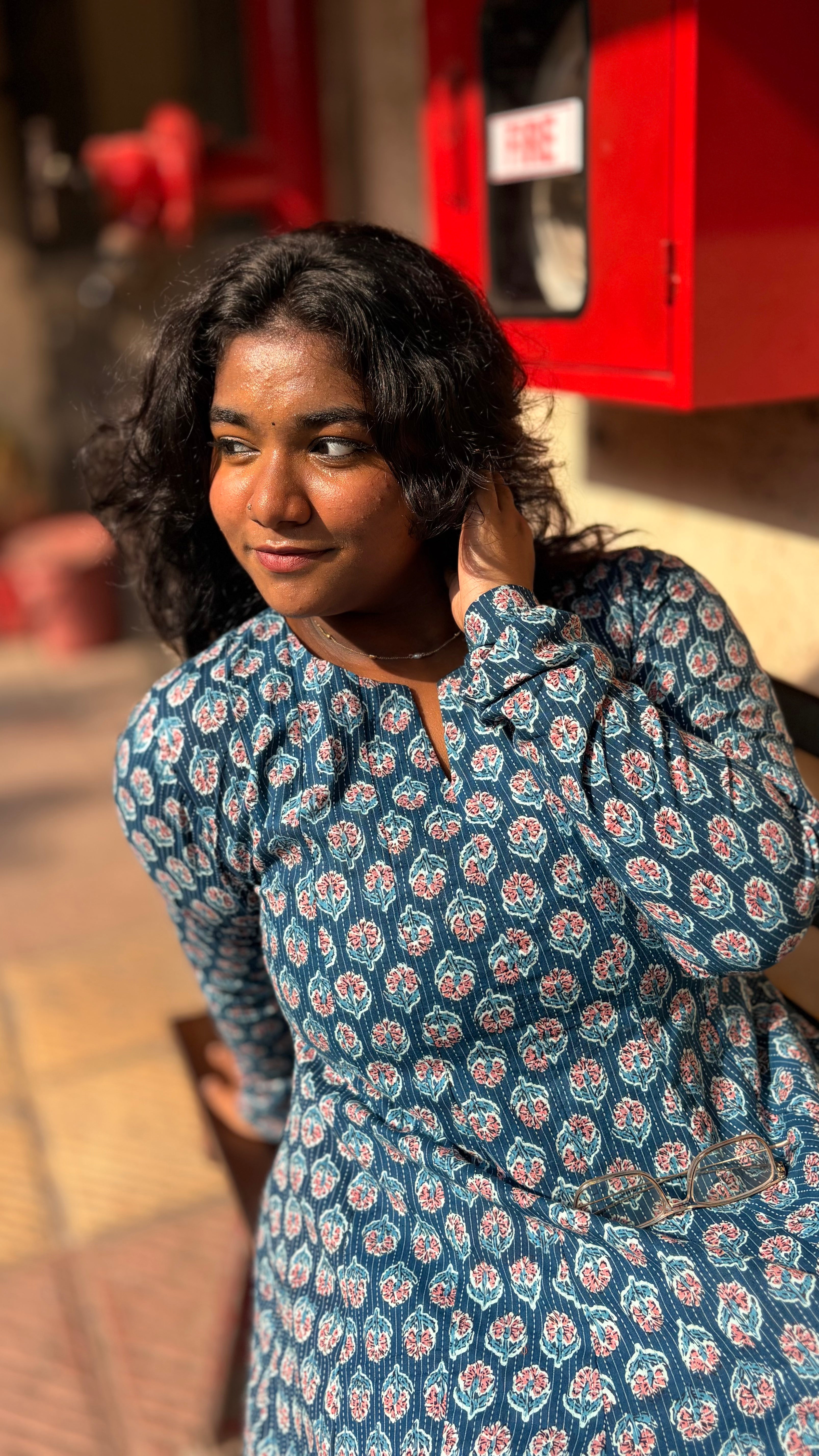 Thenral Kantha Cotton flowy Kurta