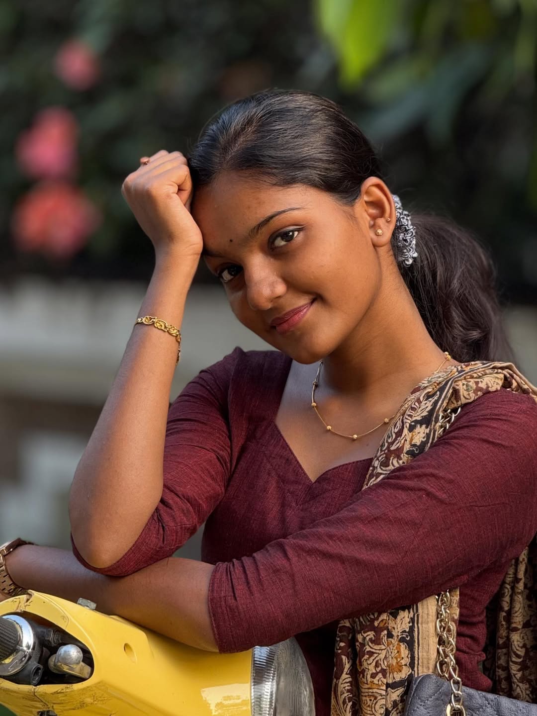 MAROON KALAMKARI WITH TOP PANT AND DUPATTA