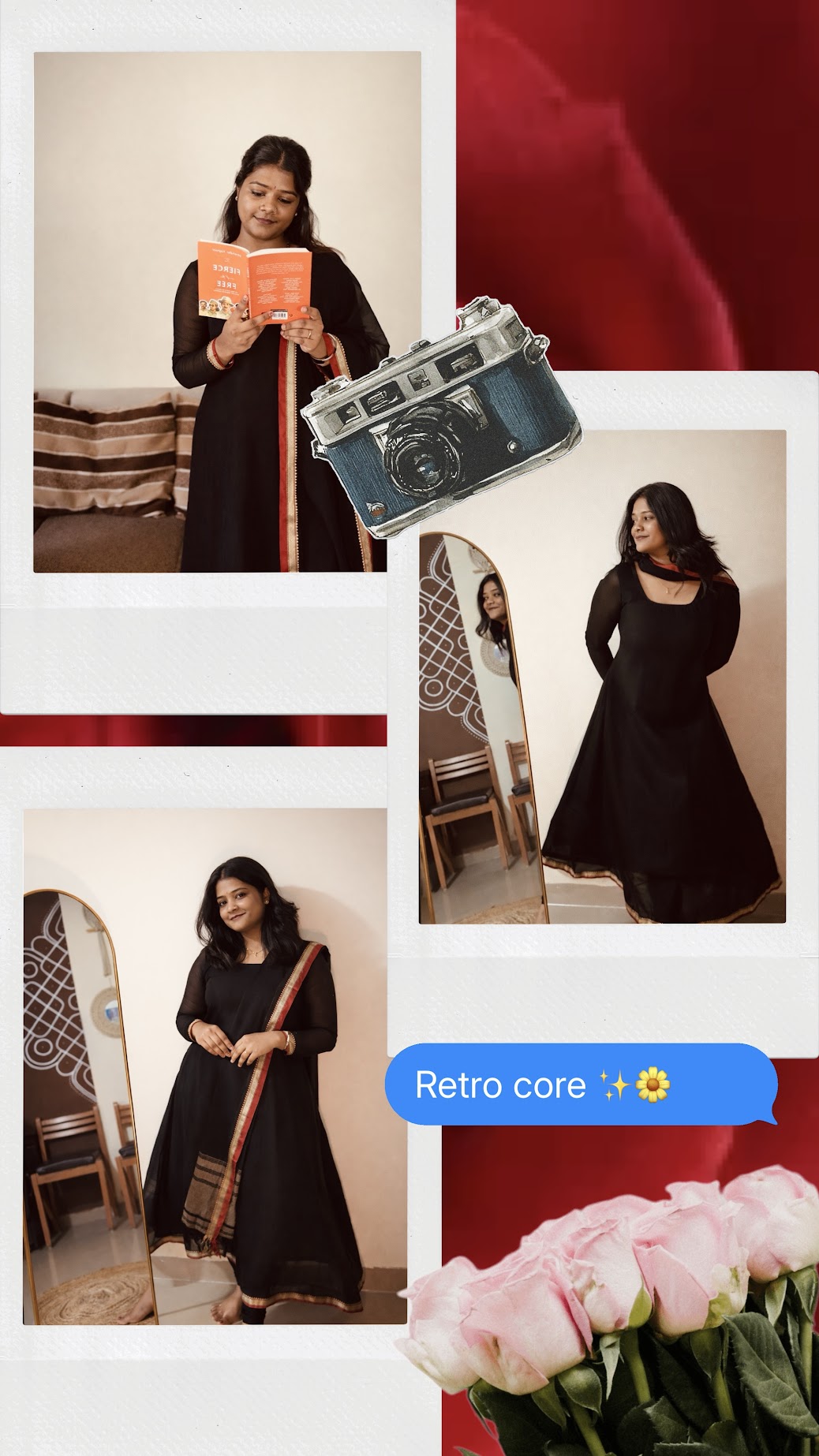 ROJA NARAYANPET BLACK ARANARKALI WITH TOP AND DUPPATTA