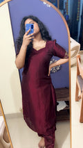 VICHITRA SILK KURTI AND PANT SET