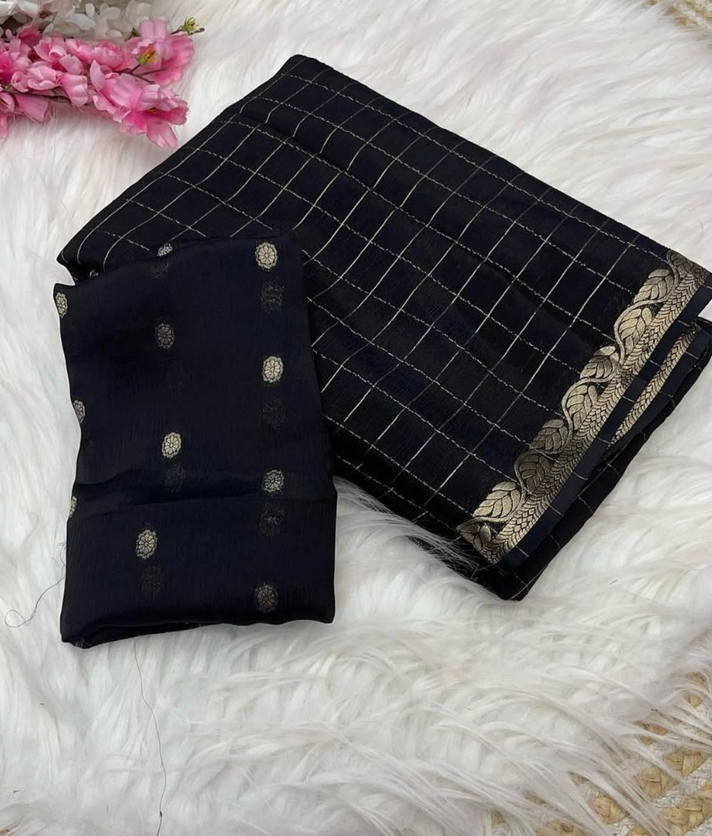VISCOSE GEORGETTE SAREE WITH VISCOSE BLOUSE