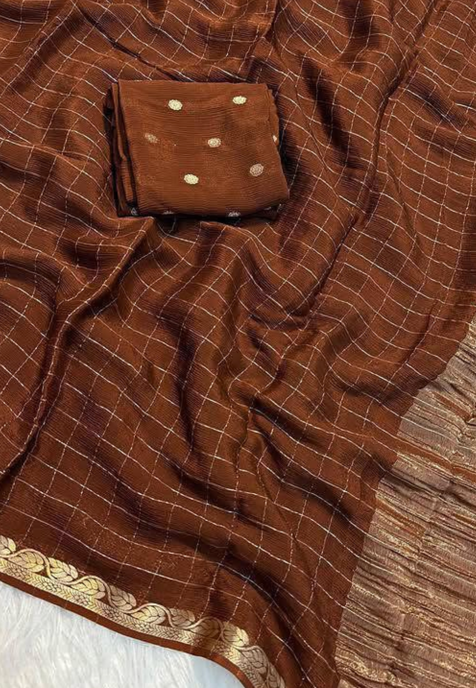 VISCOSE GEORGETTE SAREE WITH VISCOSE BLOUSE