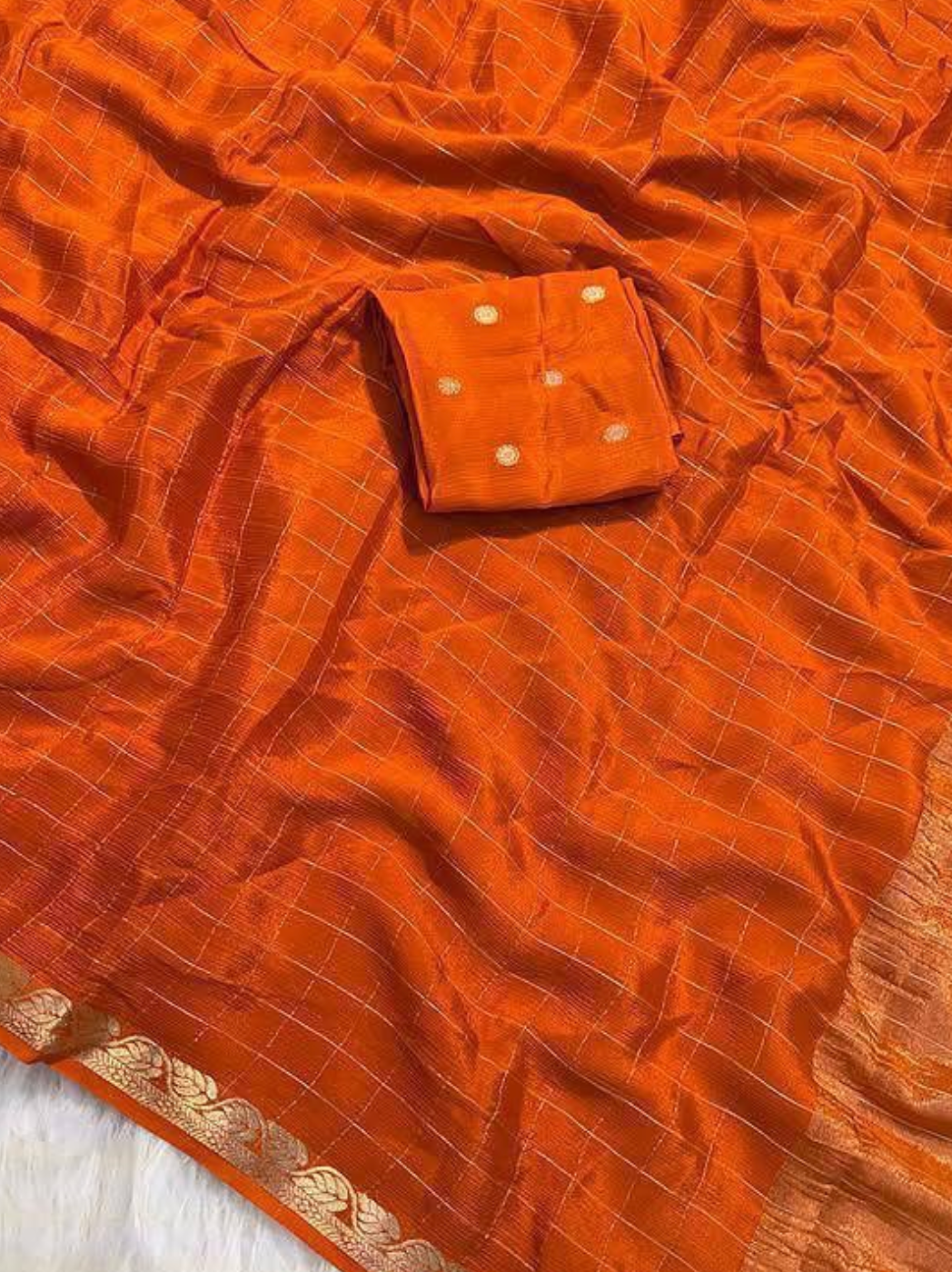 VISCOSE GEORGETTE SAREE WITH VISCOSE BLOUSE