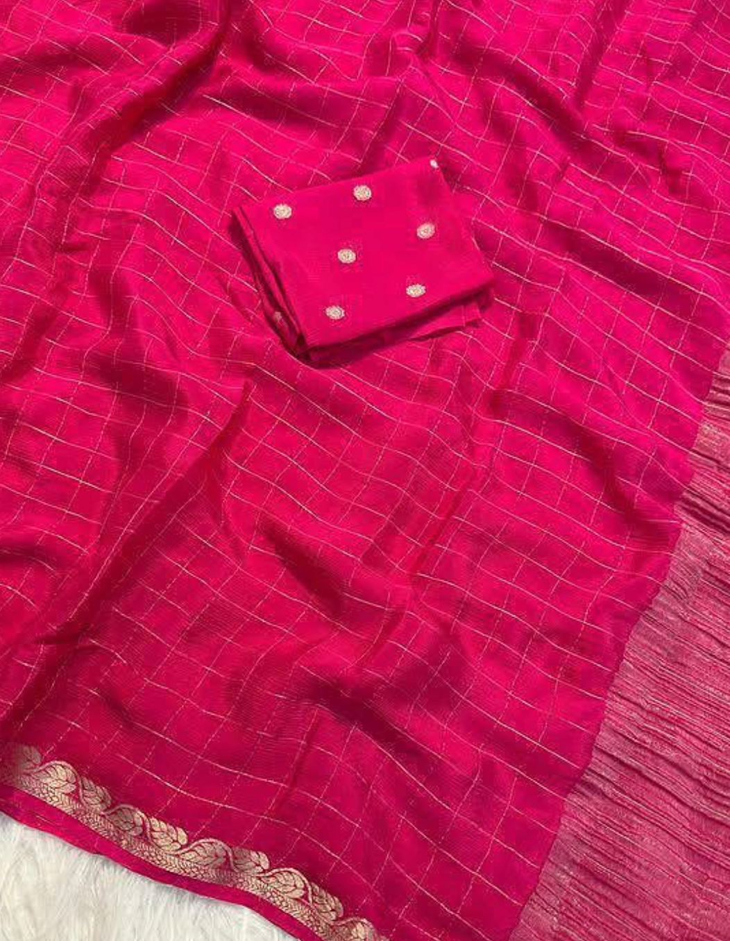 VISCOSE GEORGETTE SAREE WITH VISCOSE BLOUSE