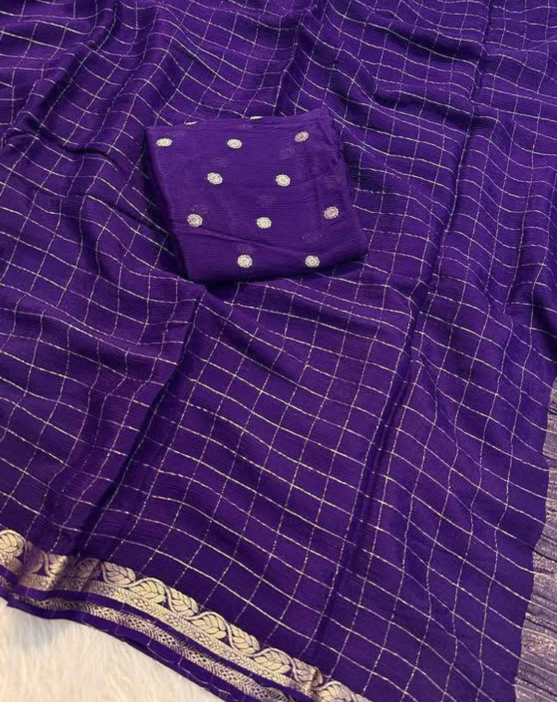 VISCOSE GEORGETTE SAREE WITH VISCOSE BLOUSE