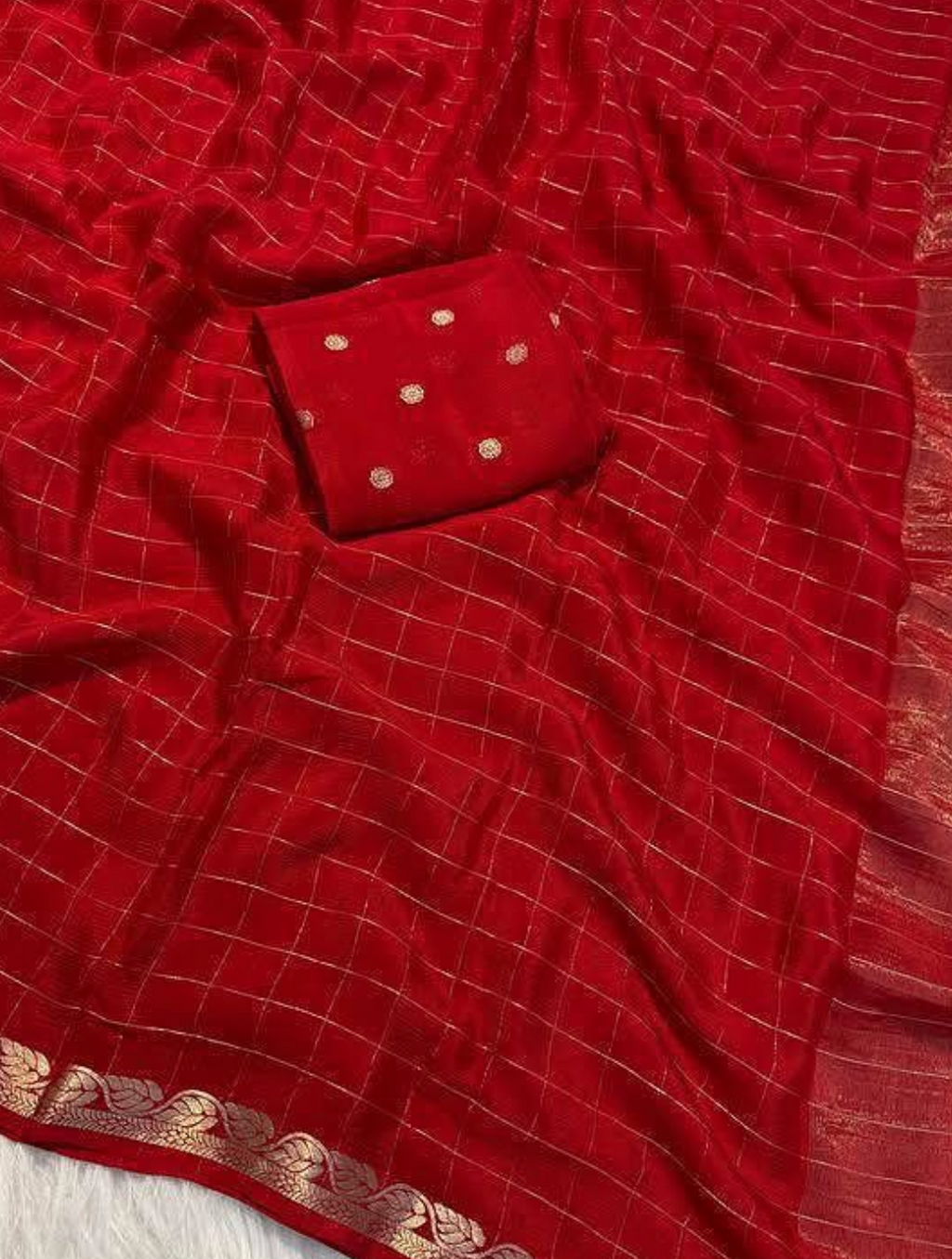 VISCOSE GEORGETTE SAREE WITH VISCOSE BLOUSE