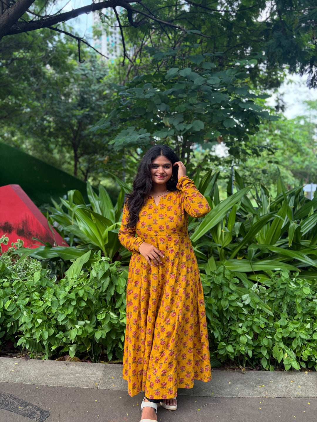 Thenral Kantha Cotton flowy Kurti